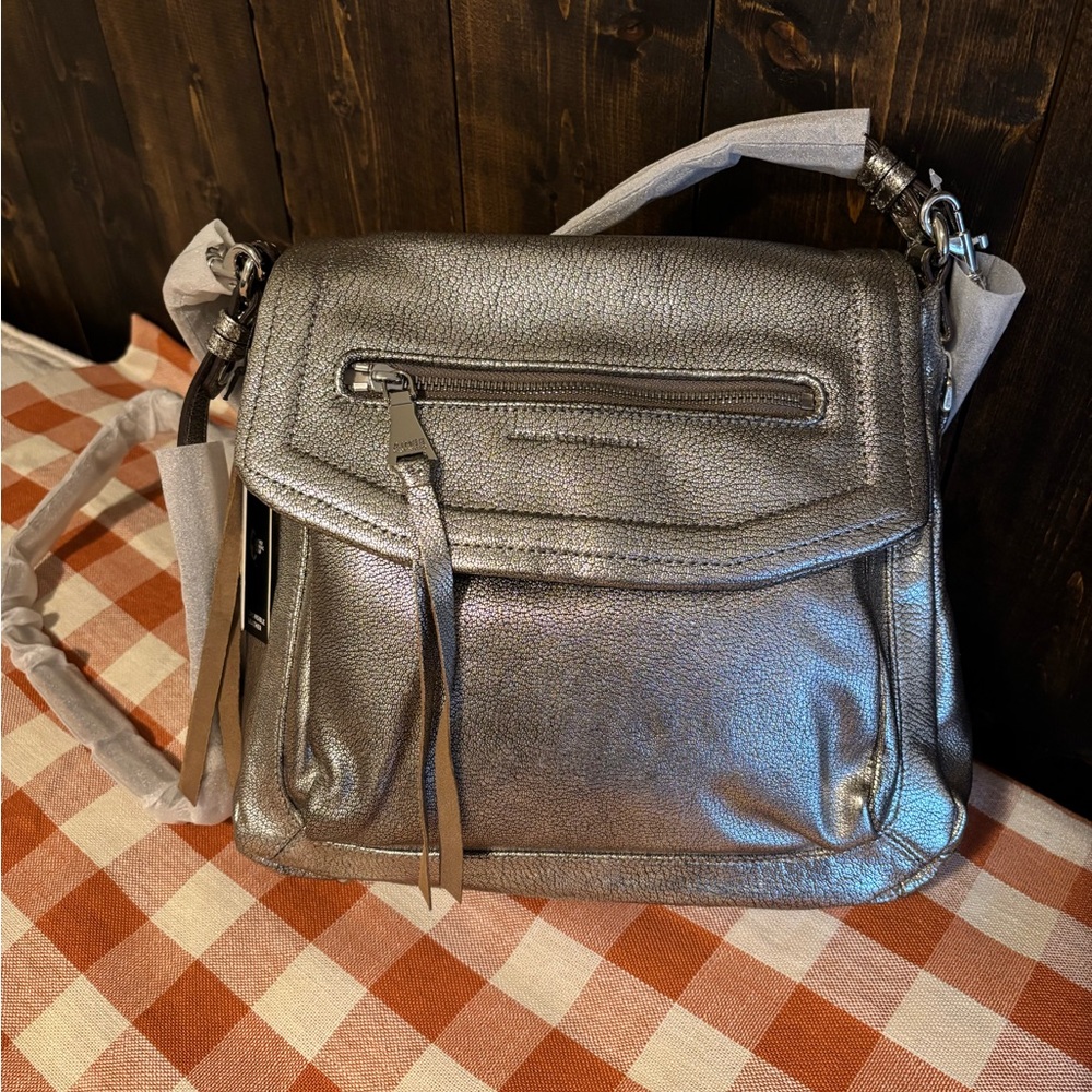 Aimee Kestenberg Pewter Micro Pebble Crossbody Bag
